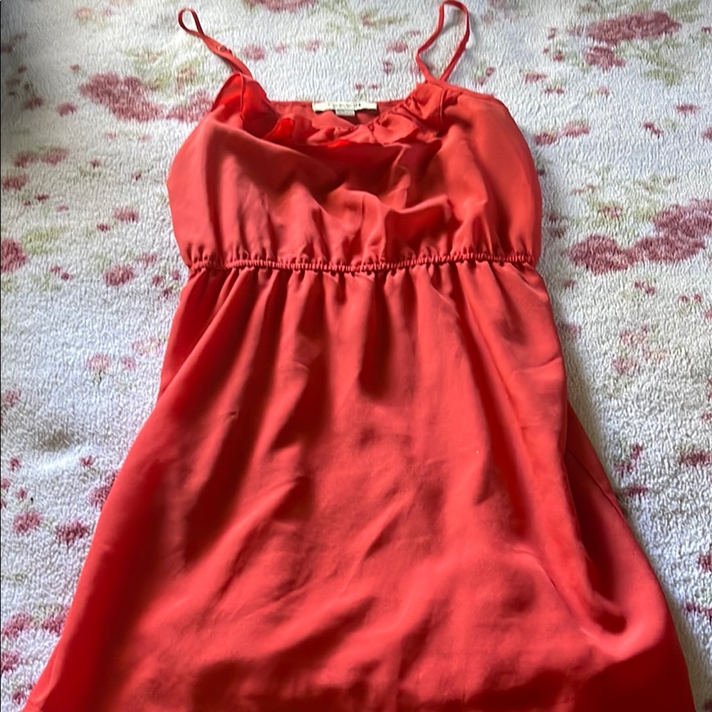 Vibrant Coral Sleeveless Dress